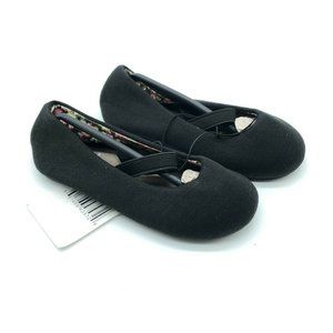 Simply Petals Toddler Girls Ballet Flats Mary Jane Faux Suede Black Size 5